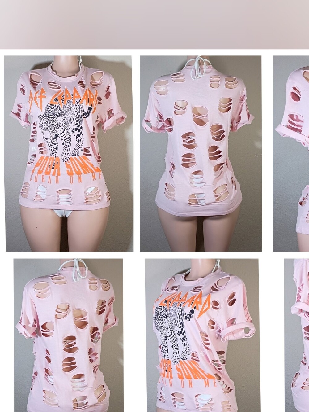 Def Leppard Custom Distressed Tshirt